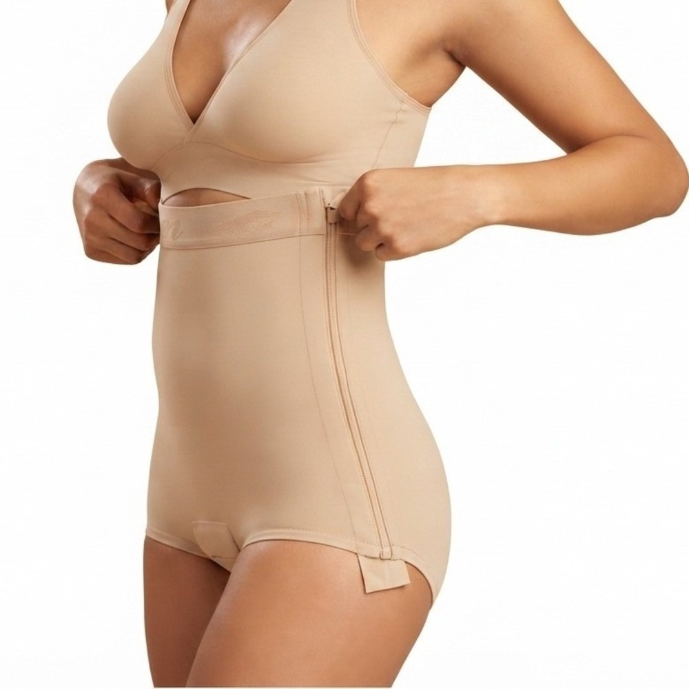 Marena Recovery Women's High-Waist Girdle Bikini Length Beige Size L LGA-2XS-H